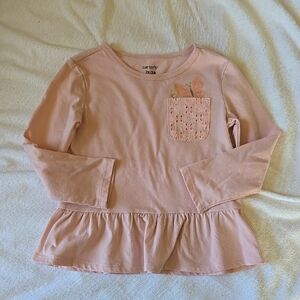 Carter's Toddler Girl 2T Pink Long Sleeve Shirt